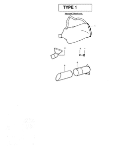 Vacuum Tube Assembly Diagram and Parts List for BV1800 Type 1 Weed Eater Leaf Blower / Vacuum